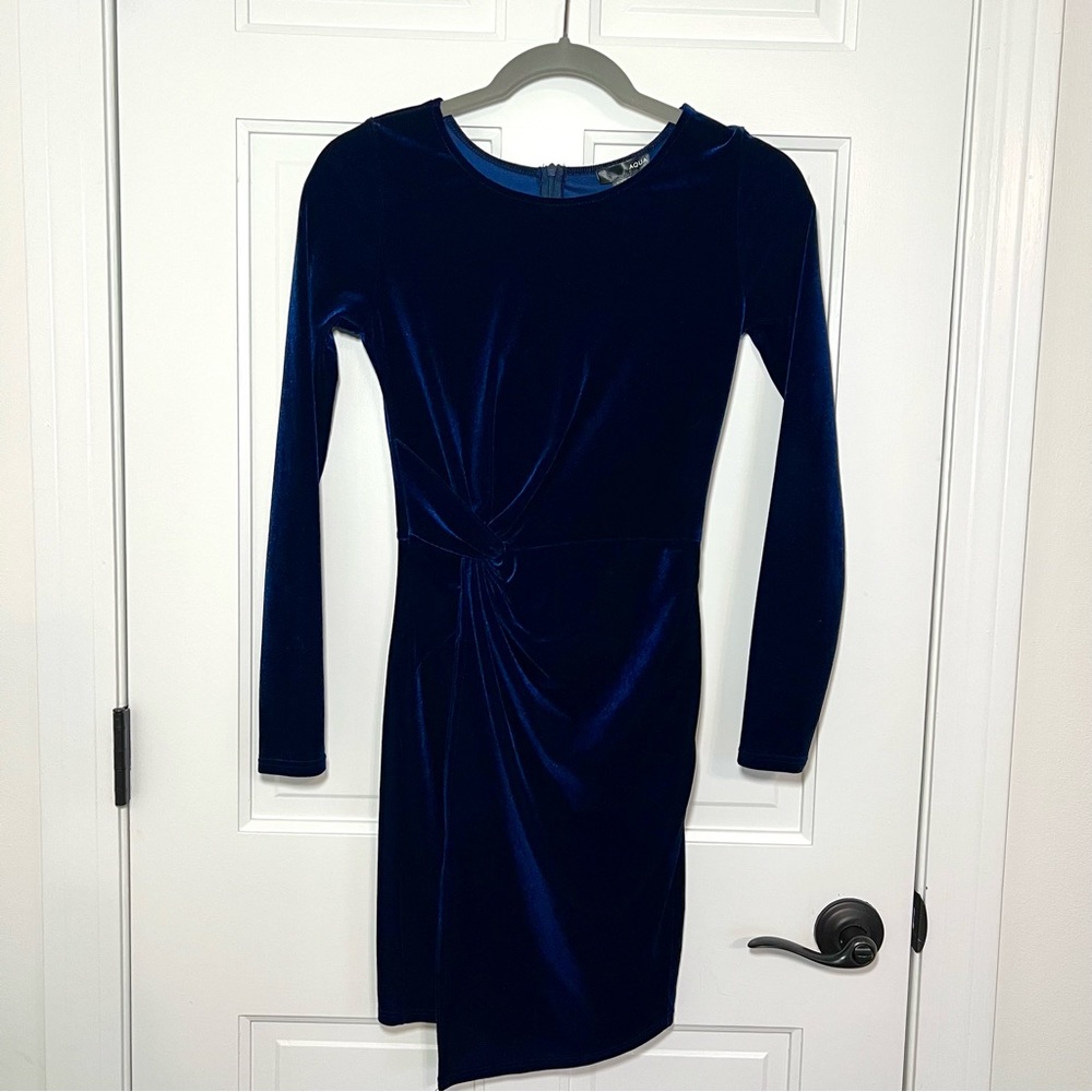 Aqua Velvet Minidress